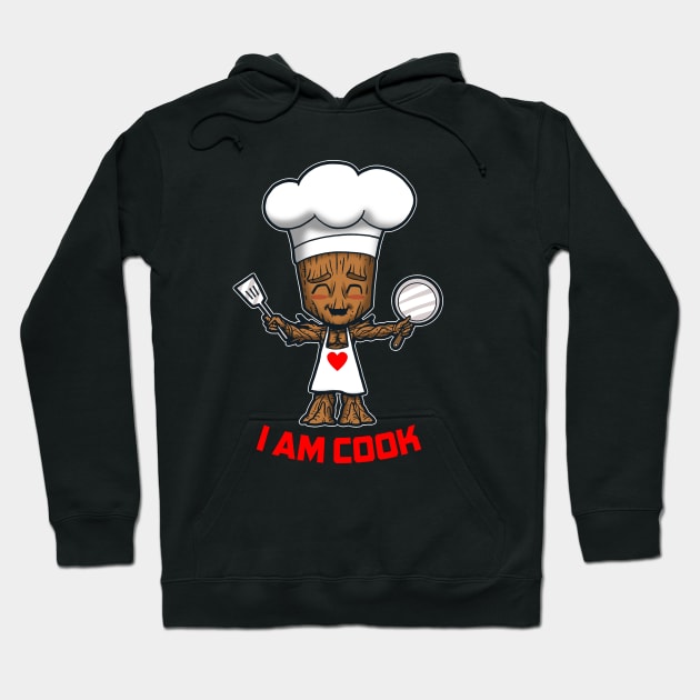 Cute Alien Adorable Chef Cook Cooking Superhero Hoodie by BoggsNicolas